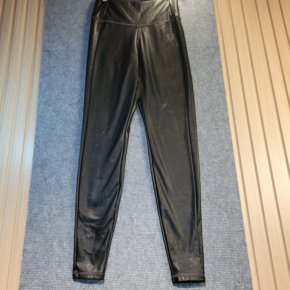 Athleta Faux Leather Leggings Women XXS Black Excellent High Rise 356179-00